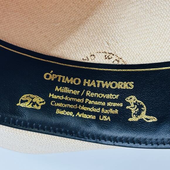 Optimo Hatworks Hats Arizona Cowboy Hat Straw Beaver Rope Western Size 7 1/4 Tan - Picture 4 of 8